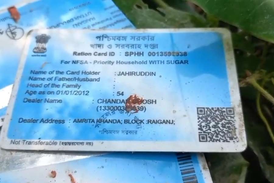 Ration cards recovered in Raiganj