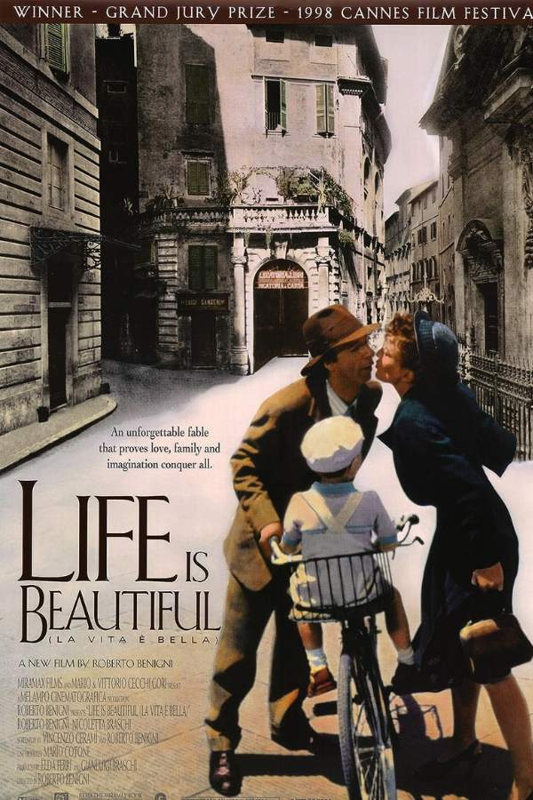 ৯. লাইফ ইজ বিউটিফুল -  মুক্তির সাল - ১৯৯৭।  ভাষা - ইতালীয় ও ইংরেজি।  পরিচালক - রবার্তো বেনিনি।  প্রধান অভিনেতা-অভিনেত্রী - রবার্তো বেনিনি ও নিকোলেত্তা ব্রাস্কি।  সিনেমাটি যে যুদ্ধ-কেন্দ্রিক - ছবির পরিচালক বেনিনি এতে দ্বিতীয় বিশ্বযুদ্ধের সময়ে এক ইহুদি ইতালীয় বইয়ের দোকানের মালিকের ভূমিকায় অভিনয় করেন। যিনি নিজের উর্বর মস্তিষ্কের কল্পনার আশ্রয় নিয়ে তাঁর ছেলেকে নাৎসি 'কনসেন্ট্রেশন ক্যাম্পে'র ভয়াবহতা থেকে রক্ষা করেন কী ভাবে, সেটাই সিনেমার পটভূমি।   তাৎপর্য - বেনিনির বাবা দ্বিতীয় বিশ্ব যুদ্ধের সময় সত্যিই ইতালীয় সেনা হিসেবে দু'বছর জার্মান ত্রাণ শিবিরে নিয়োজিত ছিলেন‌। যেটি হয়তো পরিচালককে অনুপ্রেরিত করেছে। ছবিটি ২০ কোটি মার্কিন ডলার আয় করেছিল। অইংরেজি সিনেমার এটি বিশ্বে রেকর্ড আয় এখনও।৯. লাইফ ইজ বিউটিফুল -  মুক্তির সাল - ১৯৯৭।  ভাষা - ইতালীয় ও ইংরেজি।  পরিচালক - রবার্তো বেনিনি।  প্রধান অভিনেতা-অভিনেত্রী - রবার্তো বেনিনি ও নিকোলেত্তা ব্রাস্কি।  সিনেমাটি যে যুদ্ধ-কেন্দ্রিক - ছবির পরিচালক বেনিনি এতে দ্বিতীয় বিশ্বযুদ্ধের সময়ে এক ইহুদি ইতালীয় বইয়ের দোকানের মালিকের ভূমিকায় অভিনয় করেন। যিনি নিজের উর্বর মস্তিষ্কের কল্পনার আশ্রয় নিয়ে তাঁর ছেলেকে নাৎসি 'কনসেন্ট্রেশন ক্যাম্পে'র ভয়াবহতা থেকে রক্ষা করেন কী ভাবে, সেটাই সিনেমার পটভূমি।   তাৎপর্য - বেনিনির বাবা দ্বিতীয় বিশ্ব যুদ্ধের সময় সত্যিই ইতালীয় সেনা হিসেবে দু'বছর জার্মান ত্রাণ শিবিরে নিয়োজিত ছিলেন‌। যেটি হয়তো পরিচালককে অনুপ্রেরিত করেছে। ছবিটি ২০ কোটি মার্কিন ডলার আয় করেছিল। অইংরেজি সিনেমার এটি বিশ্বে রেকর্ড আয় এখনও।