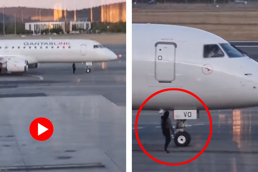 Australian woman runs onto tarmac, stops flight from flying without her.