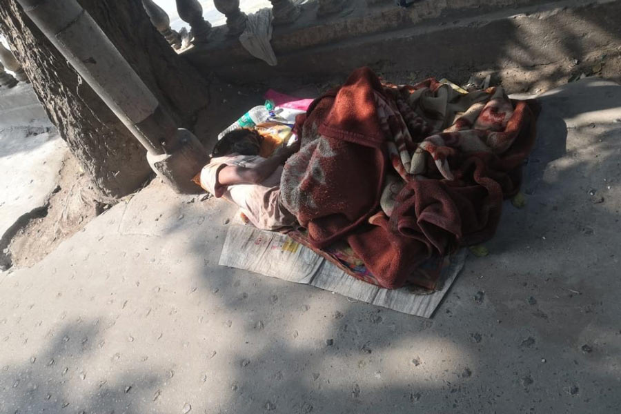 An image of homeless person