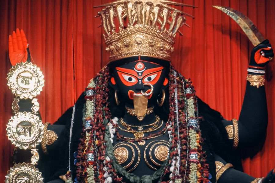 রক্ষাকালী: রক্ষাকালীকে দক্ষিণাকালীরই একটি নাগরিক রূপ হিসেবে ধরা হয়। প্রাচীন কালে নগর বা লোকালয়ের রক্ষার জন্য এই দেবীর পুজো করা হতো। দেবীর পূজা মন্ত্রও ভিন্ন। স্থানভেদে রক্ষাকালীর বাহন সিংহ।   মহাকাল সংহিতায় দেবী কালিকার নয়টি রূপের উল্লেখ পাওয়া যায়। আবার তন্ত্রালোক ও তন্ত্রসার গ্রন্থে দেবীর ১৩টি রূপের সন্ধান মেলে। সৃষ্টিকালী, স্থিতিকালী, সংহারকালী, রক্তকালী, যমকালী, মৃত্যুকালী, রুদ্রকালী, পরমার্ককালী, মার্তণ্ডকালী, কালাগ্নি রুদ্রকালী, মহাকালী, ঘোরচণ্ডকালী, মহাভৈরবকালী। এছাড়াও আছেন, ডম্বরকালী, ইন্দিবরকালী, বামাকালী, হংসকালী, শ্যামাকালী, পার্বতীকালী, রটন্তীকালী, ফলহারিণী কালী, নিত্যকালী, ঈশানকালী, জীবকালী, বীর্যকালী, প্রজ্ঞাকালী ইত্যাদি।   ‘কাল’ অর্থাৎ সময়ের জন্মদাত্রী পালনকর্ত্রী এবং প্রলয়কারিণী বলেই দেবীর নাম কালী। তিনি শিব বা শব, অর্থাৎ মৃত্যুর ওপর দাঁড়িয়ে জীবনের প্রতীক। তিনিই চেতনার প্রকাশ।