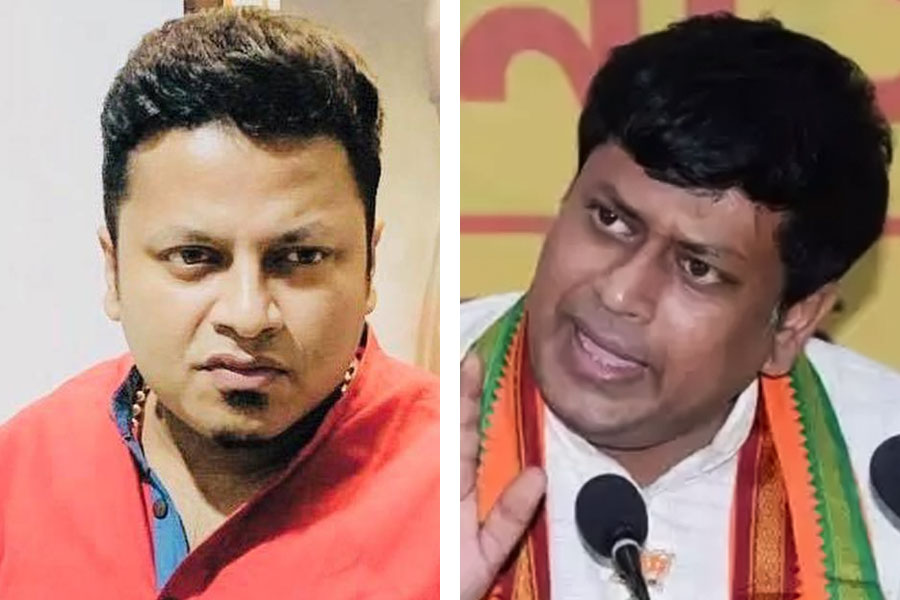 Inner clash between BJP leader Anupam Hazra and Sukanta Majumder