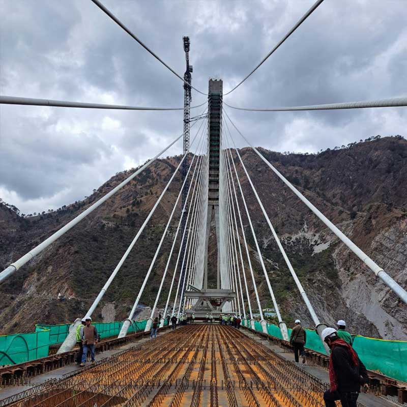 India’s first cable-stayed railway bridge is almost completed 