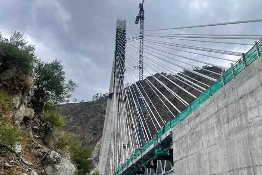 India’s first cable-stayed railway bridge is almost completed 