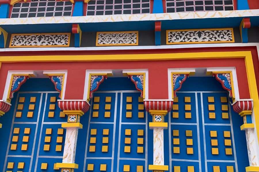 পুজো মণ্ডপ তৈরি করেছেন পঙ্কজ পাল। 