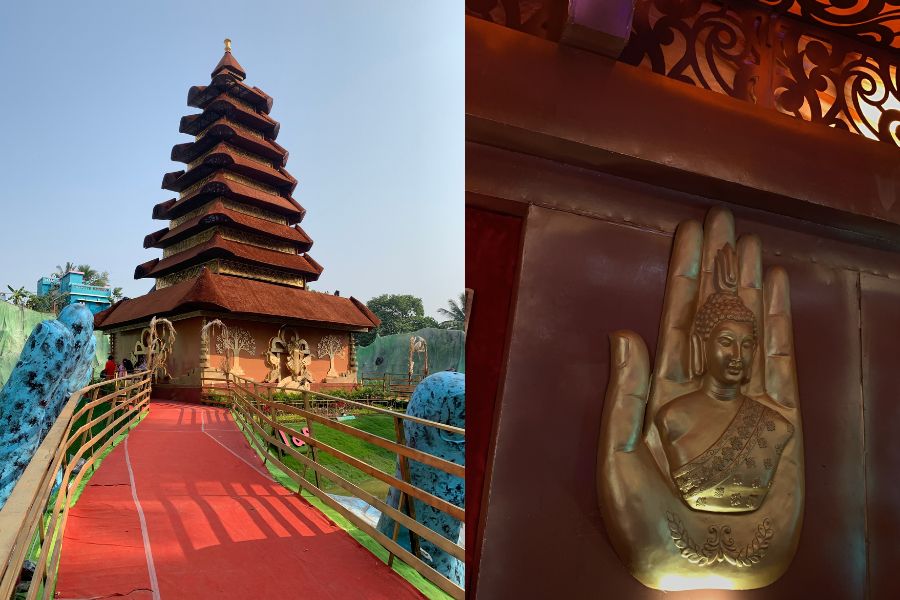 দুই বিঘা জমির নিয়ে মাঠে এঁদের পুজো।