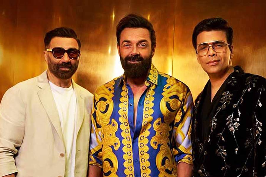 Sunny Deol, Bobby Deol and Karan Johar