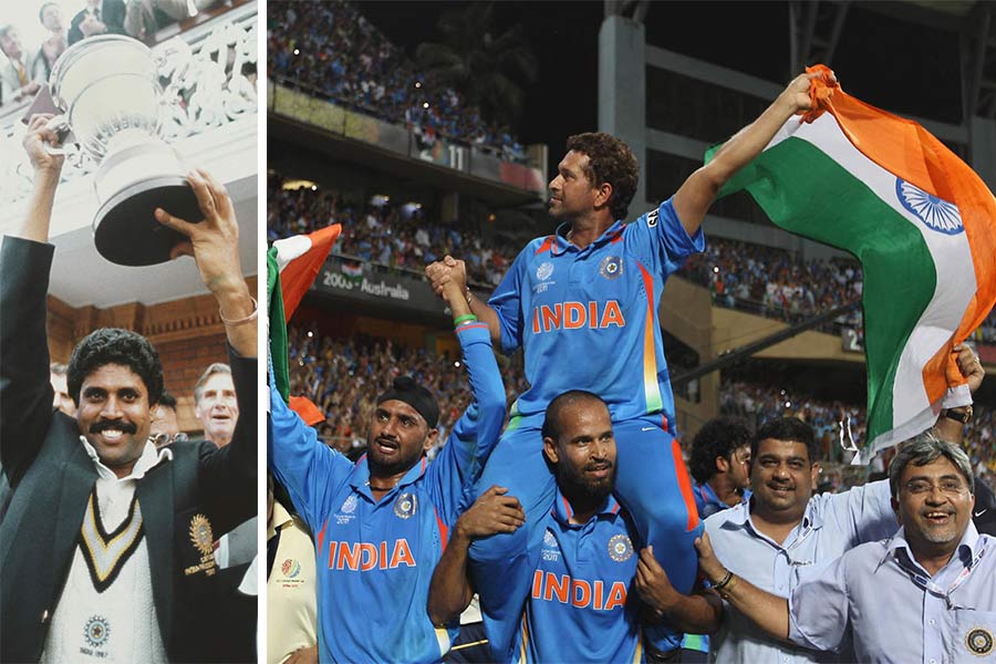 An image of India winning in the World Cups