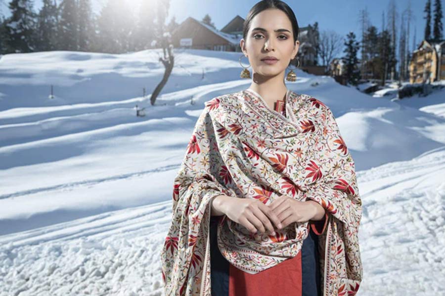 How to style a shawl in this winter.