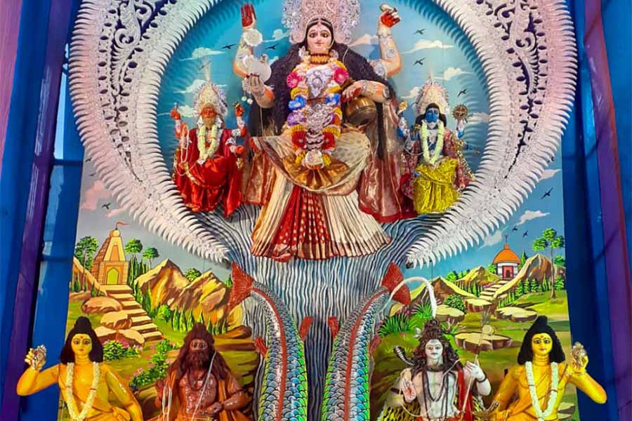 Goddess of holy book of Mangalkabya is worshipped at ras festival of Nabadwip