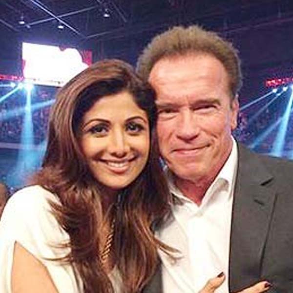 Shilpa Shetty with Arnold Schwarzenegger