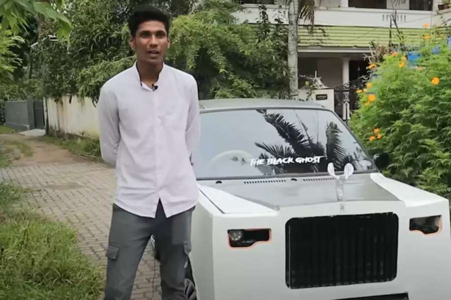 Teenager creates smaller version of Rolls Royce car using Maruti 800 