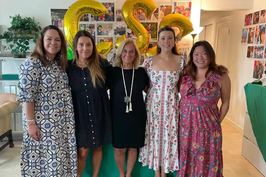 Woman acts like real mom for college students.