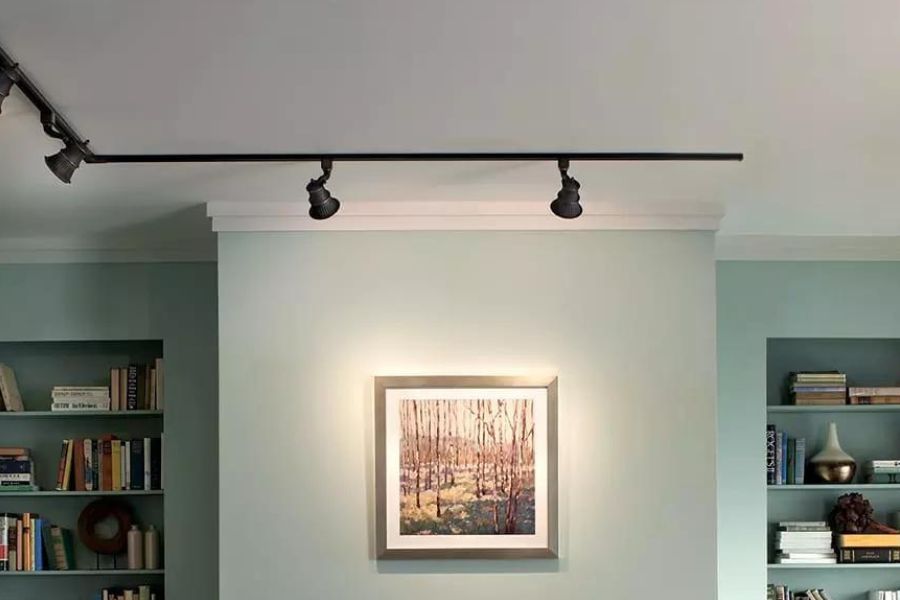 ট্র্যাক ও মনোরেল ঝুলন্ত আলো - ঘরকে বাড়তি সুন্দর করে তোলে পরিবেশবান্ধব এই ঝুলন্ত লাইট।‌ এর একাধিক বাল্ব একটা ট্র্যাক অথবা মনোরেলের সঙ্গে যুক্ত থাকে। এর আলো স্পটলাইটের মতো নির্দিষ্ট দিক তথা বস্তুর উপর আলো ফেলে লিভিং রুম-কে পরিবেশ বান্ধব রাখে। ঘরের অন্যান্য আলো নিভিয়ে রাখার দরকার পড়লে এই ফোকাসিং ঝুলন্ত আলোর নকশা একেবারে আদর্শ।