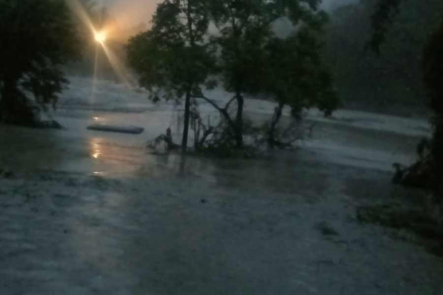 Sikkim Flood The Scene From North Sikkim As The Tista River Flooded