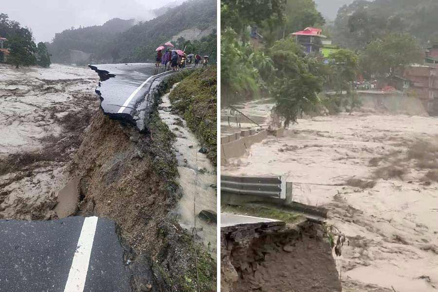 picture of Sikkim Flood in Tista river