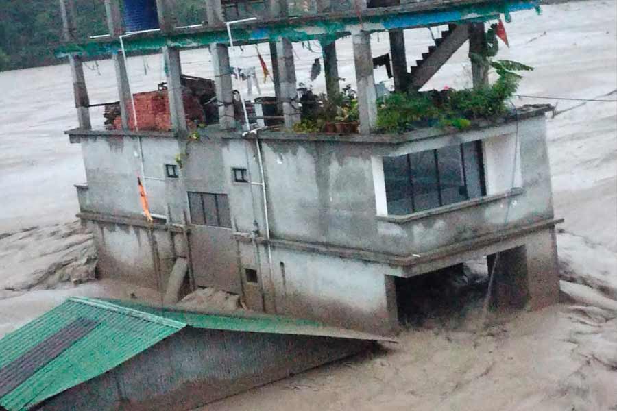picture of Sikkim Flood in Tista river