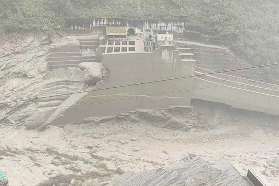 Sikkim Flood The Scene From North Sikkim As The Tista River Flooded