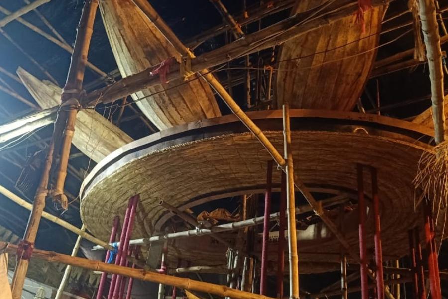 West Kestapur Prafullakanan Puja Pandal's theme  of Durga Puja 2023  is 'Shubha Vijaya' dgtl