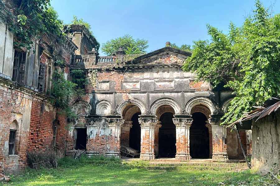 Once a Family Durga Puja is now organized by the villagers of Tapan