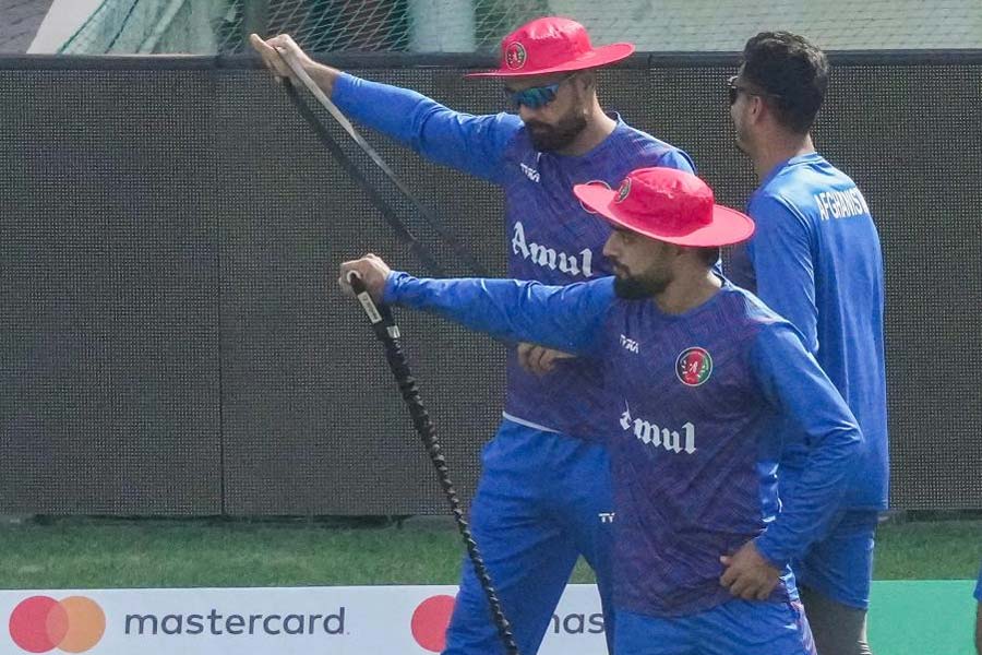 পরীক্ষা: ধর্মশালায় প্রস্তুতিতে রশিদ খানেরা। 