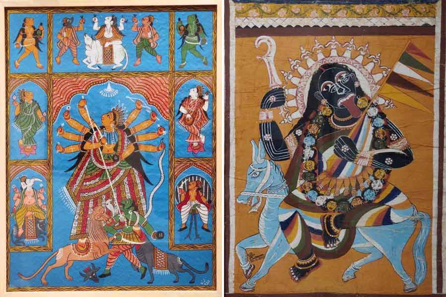 review of a pot art exhibition regarding Bengalis famous Durga Puja