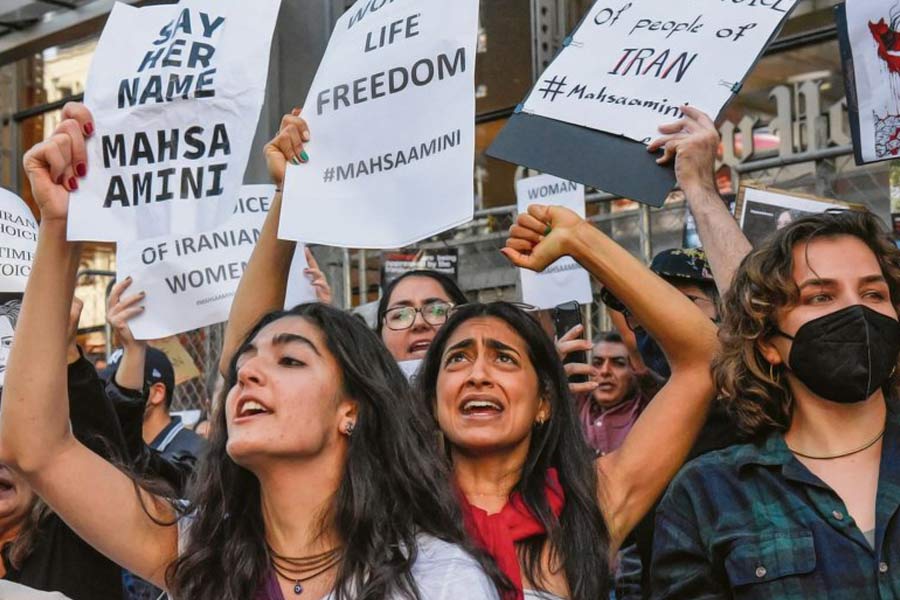 Image of hijab protest