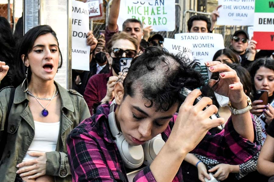 Image of hijab protest