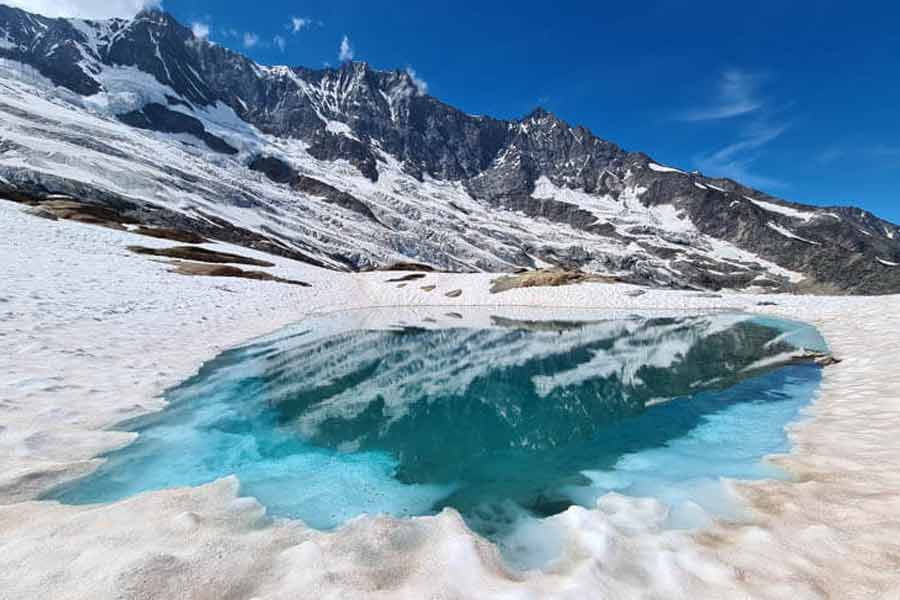 লাদাখে ১৫টি হিমবাহ রয়েছে। সেগুলি হল— পেংসিলুংপা, ড্রুং ড্রুং, পার্কাচিক, সগতোগপা, সগতোগপা ইস্ট, থারা কাংড়ি, গরম পানী, রাসা-১, রাসা-২, অরগনগ্লাস, ফুননগ্মা, পানামিক-১, পানামিক-২, সাসের-১, সাসের-২।