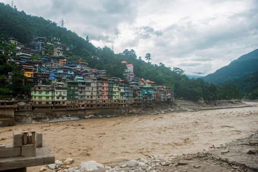 Image of the effects of Cloudburst in Sikkim