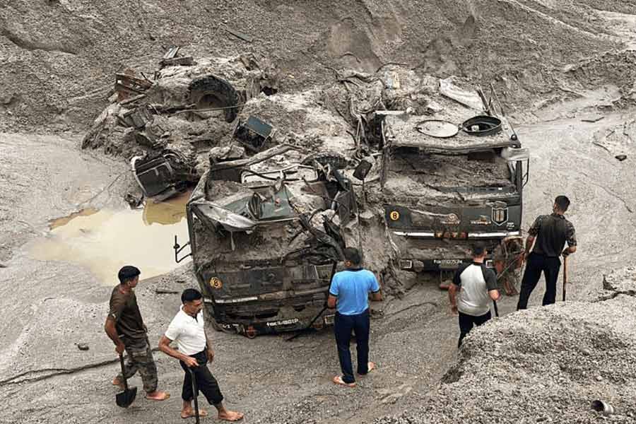 Image of the effects of Cloudburst in Sikkim