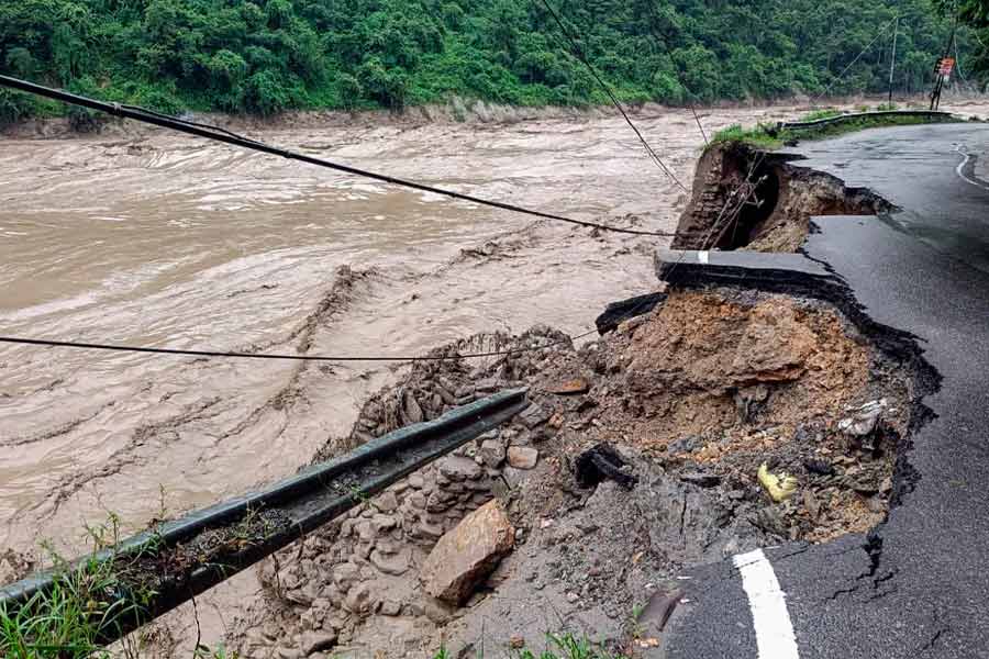 Image of the effects of Cloudburst in Sikkim