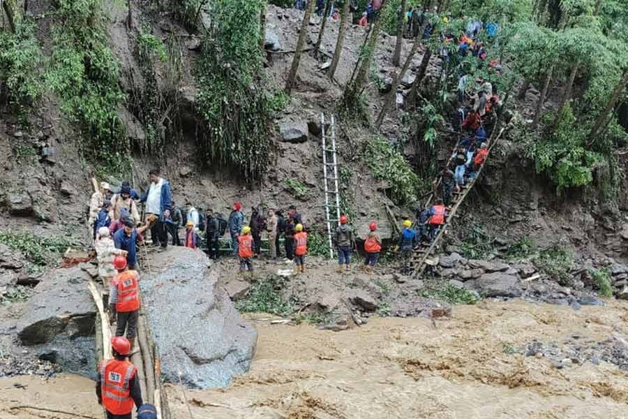Image of the effects of Cloudburst in Sikkim