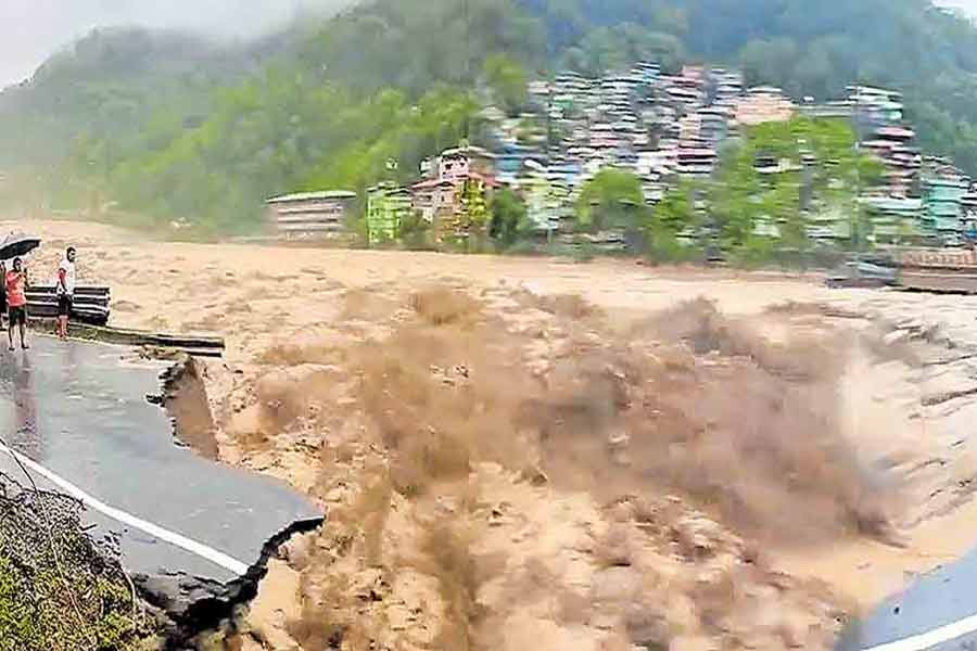 Image of the effects of Cloudburst in Sikkim