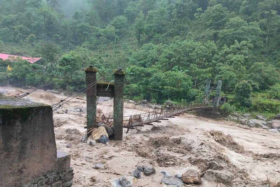 Image of the effects of Cloudburst in Sikkim