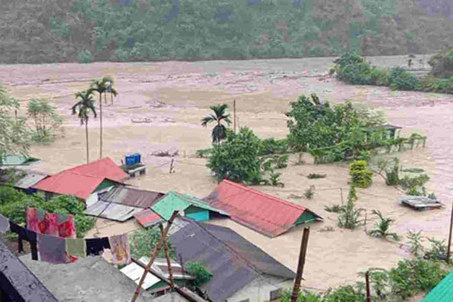 Image of the effects of Cloudburst in Sikkim
