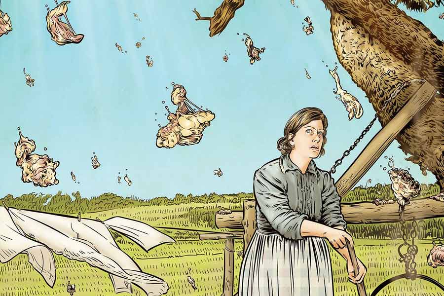 ‘ক্লাউডি উইথ এ চান্স অফ মিটবল্‌স’ গল্পের পাতাতেও এমন ঘটনা ঘটতে দেখা যায়। ২০০৯ সালে এই গল্পের উপর ভিত্তি করে ফিল্ম সিরিজ়ও তৈরি করা হয়েছে। সেই গল্পে ফ্লিন্ট লকউডের তৈরি করা অদ্ভুত যন্ত্র থেকে নানা রকম খাবার ঝরে পড়ত। শহরের লোকজন দেখে ভাবত আকাশ থেকেই বুঝি খাবারের বর্ষণ হচ্ছে। সিনেমা যেন বাস্তবে ধরা দিয়েছিল আমেরিকার এক প্রদেশে।