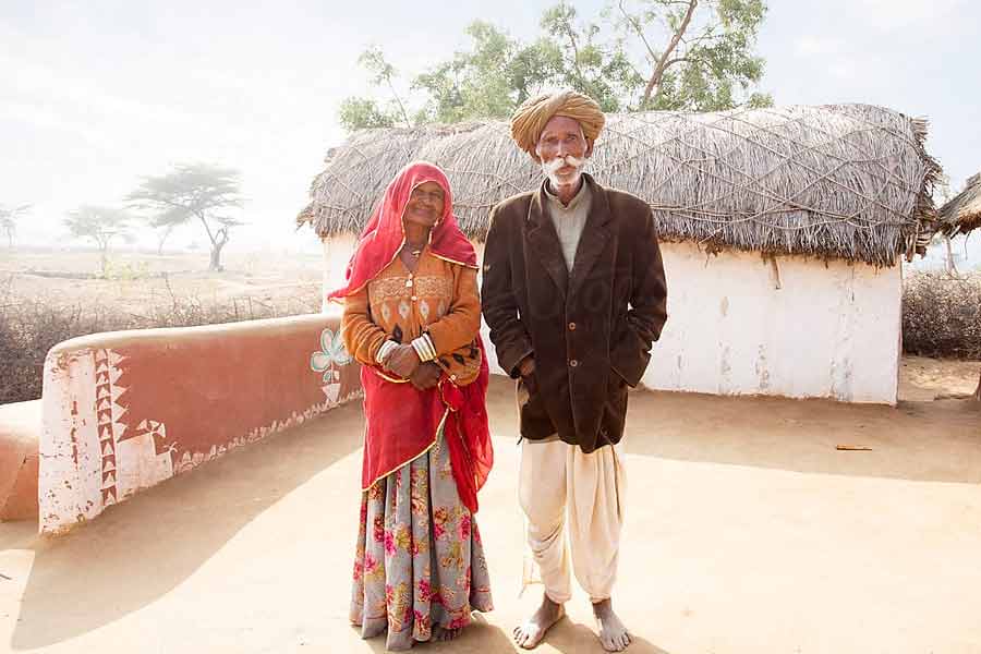 Aged couple of rajasthan