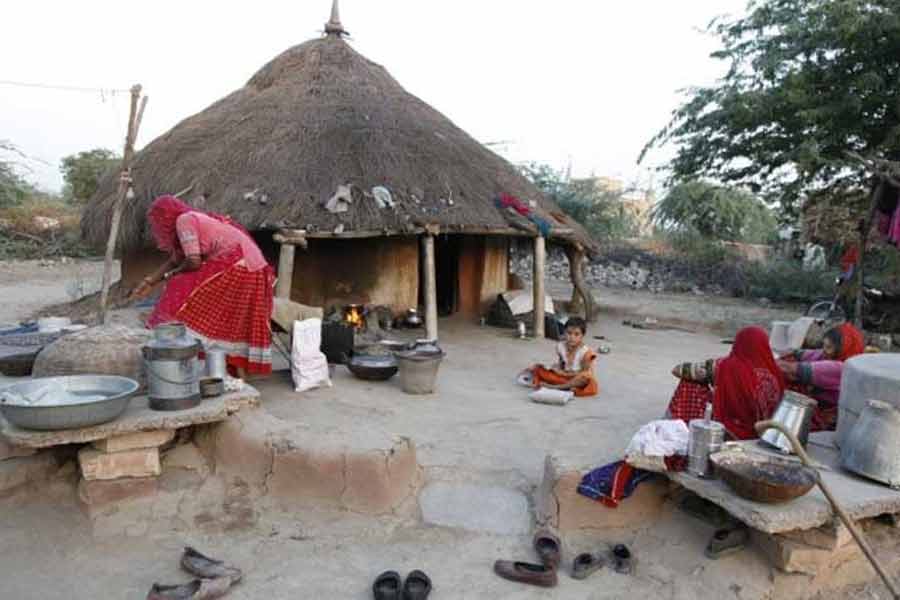 Homes of a village in rajasthan