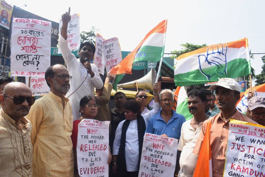 Congress continues protest on Kamduni case