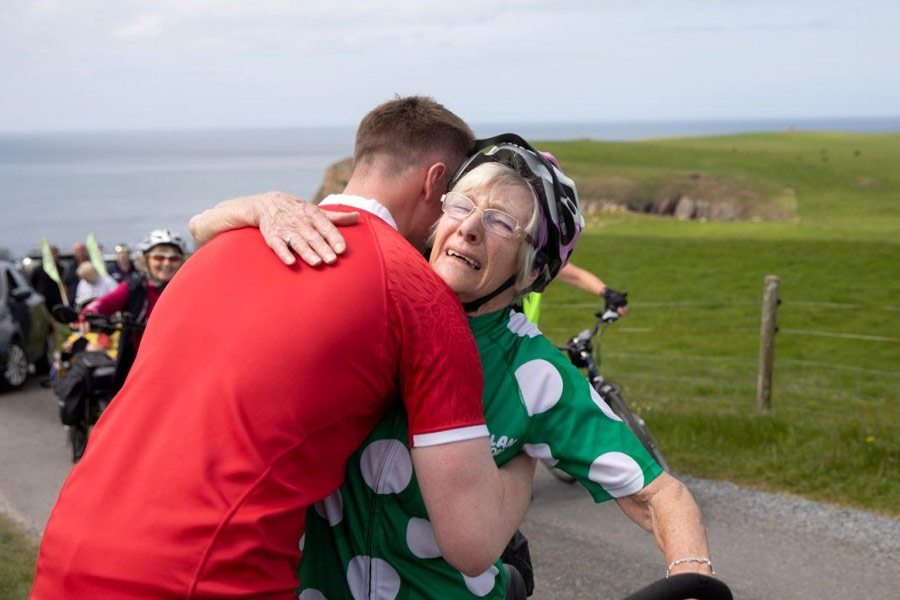 Grandmother cycling thousand miles in memory of her three children.