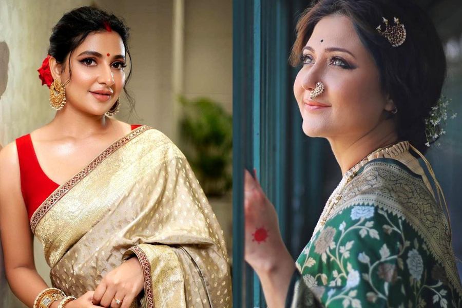 রাত পেরোলেই মহালয়া। ভোরের আলো ফোটার আগেই সমাজ মাধ্যম মেতে উঠবে মহালয়ার সুরে পুজোর আনন্দে। পুজো শুরুর ঠিক আগেই মহালয়ার এই শুভ লগ্নে দেবী রূপে আনন্দবাজার অনলাইন বেছে নিয়েছে রূপোলি পর্দার সেরা কিছু মুখকে। 