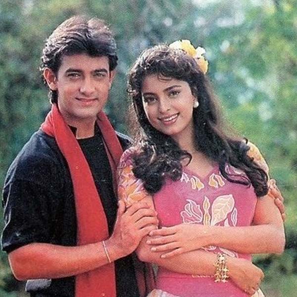 juhi Chawla and Aamir Khan