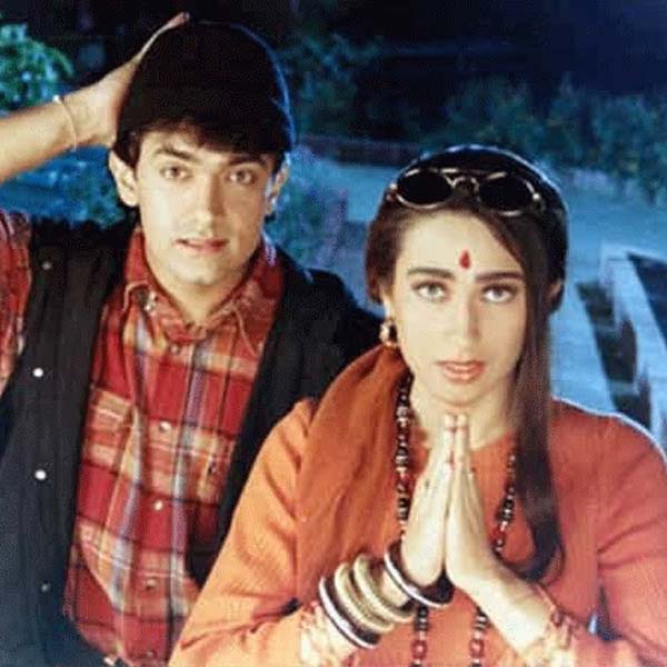 Karisma Kapoor and Aamir Khan