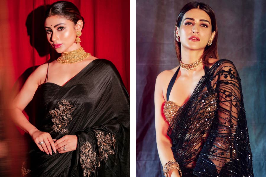 Five ways to style a sari to look slim.