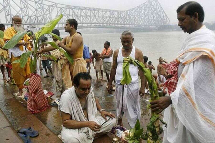 Nabapatrika - the sacred ritual of Durga puja. 