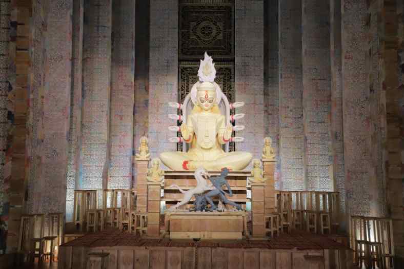 ‘পরিবেশ-বান্ধব পুজো'র নিরিখে সেরার তকমা পেয়েছে কালীঘাট মিলন সংঘ