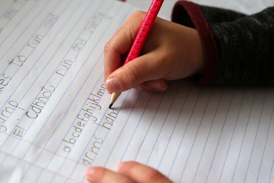 Veena Vadini Public School is the only ambidextrous school in India where students can write using both hands together