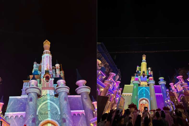 রঙের সাজে সেজে উঠেছে পুজা মণ্ডপ। শুধু মণ্ডপ নয় চমক আছে মায়ের সাজেও। সোনা সাজে অলঙ্কৃত মাতৃ মূর্তি। তাই দেখতে স্বভাবতই তাদের প্যান্ডেলে উপচে পড়েছে ভিড়।