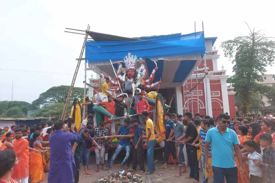 Image of immersion of Baro Devi of Coochbihar